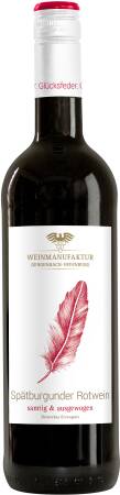 2019 Glücksfeder Spätburgunder Rotwein Qualitätswein feinherb 0,75L